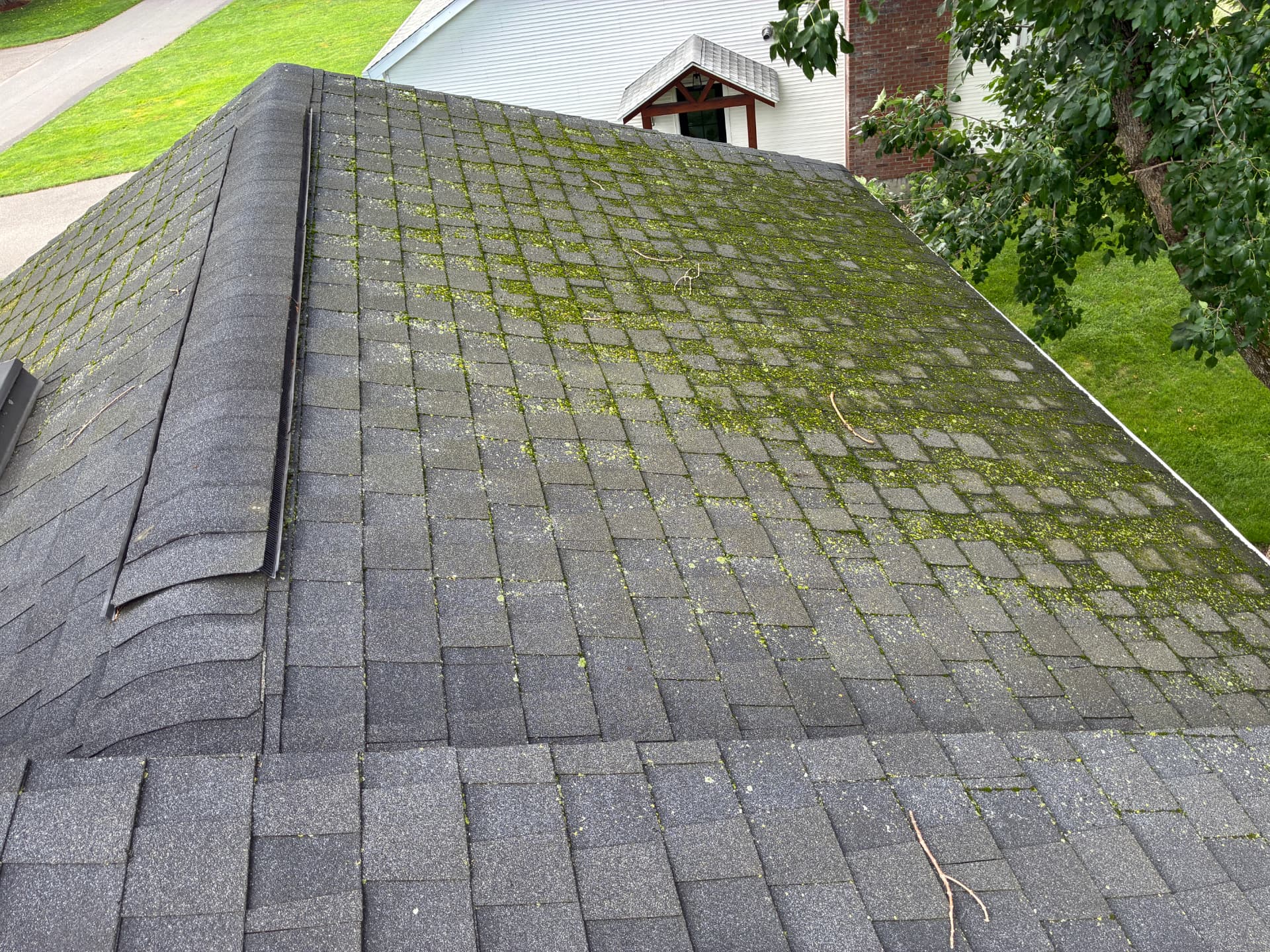Roof cleaning before