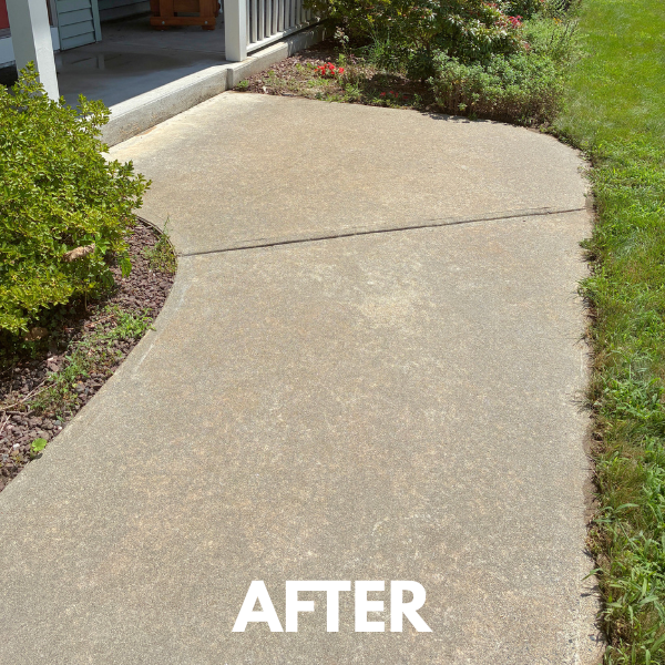 Walkway cleaning — after