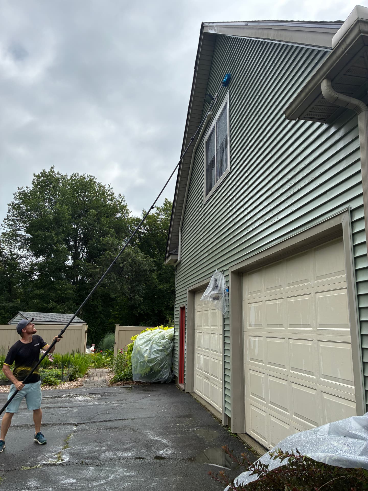 Home exterior after a professional cleaning
